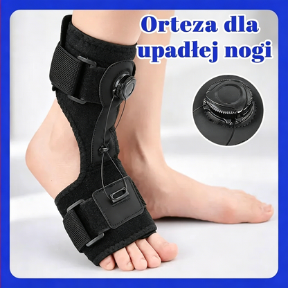 💥 -50%  🦶【2 szt.】Orteza na Opadającą Stopę – Regulacja Pokrętłem, Stabilizacja i Komfort 24/7