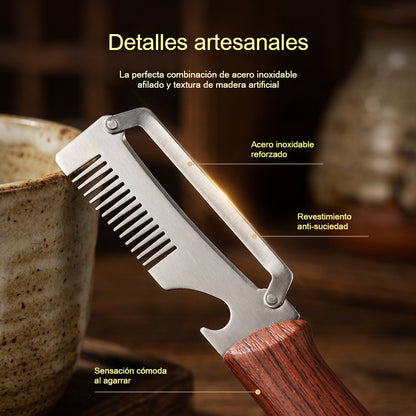 Compra 1, llévate 1 gratis Pelador de cocina multifuncional 3 en 1: ¡Pela, corta y abre botellas!