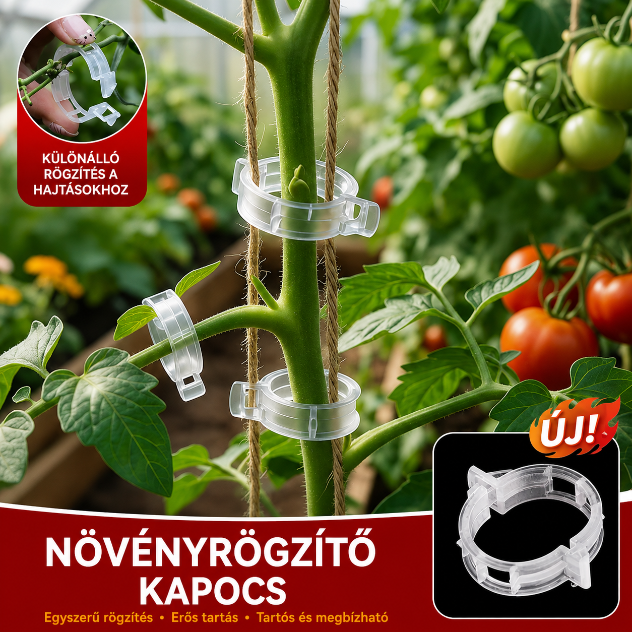 【200 db】Rögzített műanyag növényi kapcsok