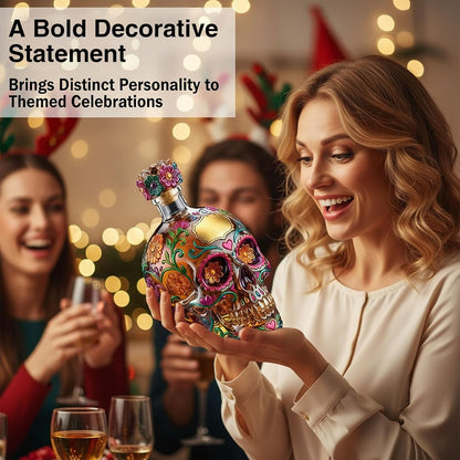 🔥🍷Limitált kiadású Day of the Dead tequila üveg🎁