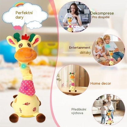 🦒👼Interaktivní plyšová žirafa, 🎵roztomilý malý společník, který si s vámi bude zpívat.