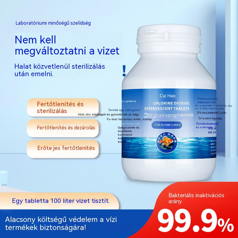 🐟【100 tabletta】【Vásároljon 1-et, kapjon 2-t ingyen】💧 Pezsgőtabletták akvárium és tóvíz tisztítására, akvárium oxigénes tabletták 🔥