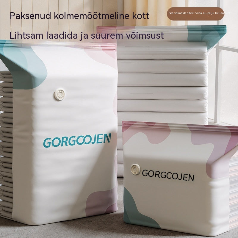 🧳5 tk 29 eurot 💨 Suur, kokkusurutav vaakumkott: pumpa pole vaja, lekkekindel ja ideaalne ruumi kokkuhoiuks kohvrites ja kodus ✈️