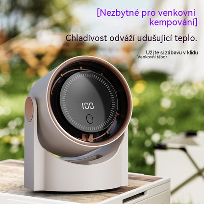 🧊🍃Nový stolní ventilátor bez lopatek ve tvaru turbíny (s možností montáže na zeď)