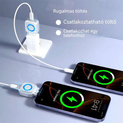 📳📳X01 140 W-os intelligens töltőleválasztó gyorstöltéssel: automatikus kikapcsolás, akkumulátorvédelem és biztonságos éjszakai töltés, C típusú.