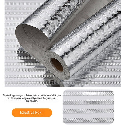 【40cm * 5m】🛡️ Levehető öntapadós alufólia – Zsírálló, hőálló és könnyen tisztítható