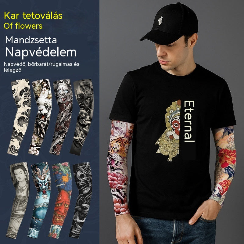10 darabos szett - A nyár legkelendőbb tetoválóhüvelyei. Realisztikus és varrás nélküli.