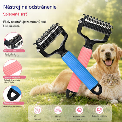 🐱🐕🐈 Multifunkčný hrebeň 3 v 1 na úpravu srsti domácich miláčikov a odstraňovanie mačacích a psích chlpov.