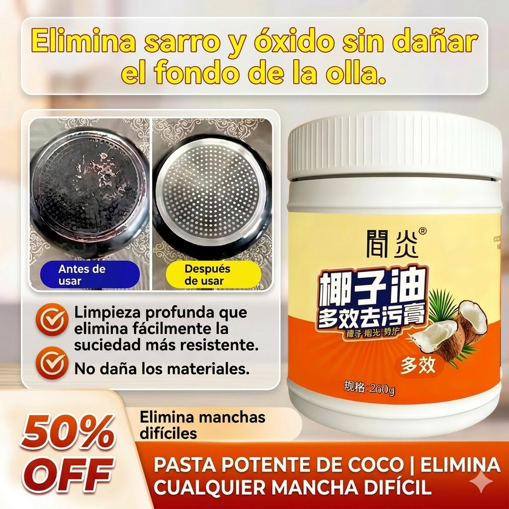 🔥【30% OFF】🔥【Compra 1 y llévate 1 gratis】Crema limpiadora doméstica multifuncional para limpiar aceite, óxido y sarro.