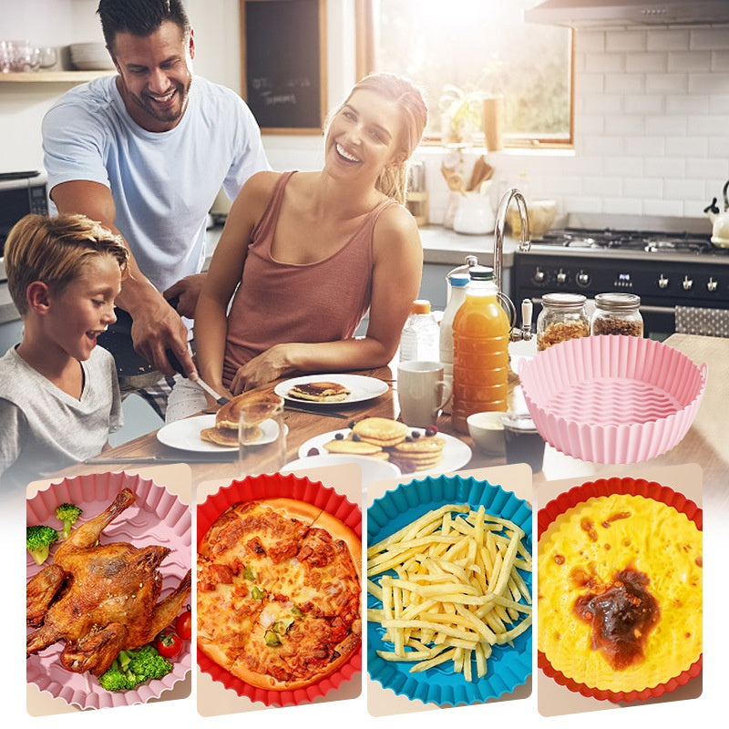 🔥【Juego de 4 piezas】🎁Bandeja de silicona para freidora de aire🍟