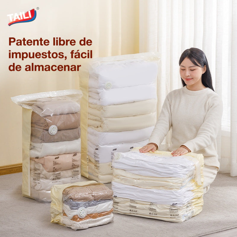 🧳 5 artículos por 29 euros 💨 Bolsa de almacenamiento al vacío grande y compresible: no requiere bomba, es a prueba de fugas e ideal para ahorrar espacio en maletas y en casa ✈️