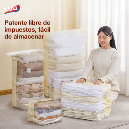 🧳 5 artículos por 29 euros 💨 Bolsa de almacenamiento al vacío grande y compresible: no requiere bomba, es a prueba de fugas e ideal para ahorrar espacio en maletas y en casa ✈️