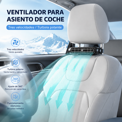 📢📢¡50% de descuento por tiempo limitado! ⏰Ventilador de asiento de coche de doble turbina: Ángulo ajustable, funcionamiento silencioso de 3 velocidades, enfriamiento rápido del asiento.