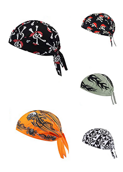 🏝【Paquete de gran valor – 5 piezas】Elegante sombrero/pañuelo para la cabeza de estilo retro hecho de seda transpirable