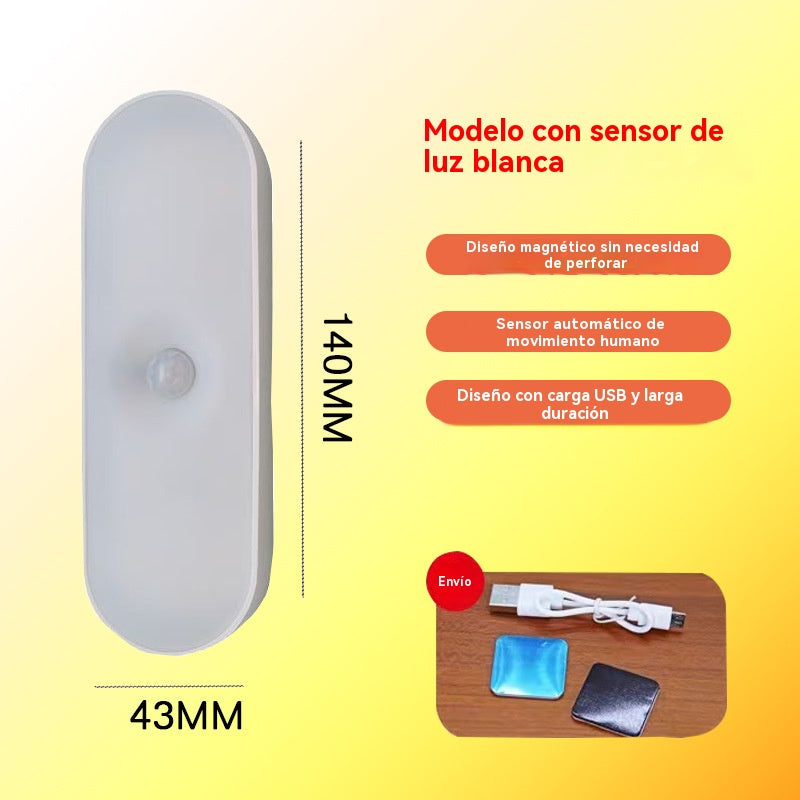🔥【Compre 1 y llévese 1 gratis】🏡💡Luz LED inteligente con sensor de presencia, fácil de cargar y práctica.