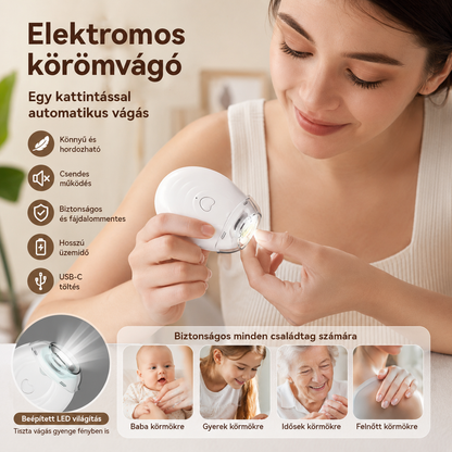 💅✨ Automata körömreszelő (1 darab), biztonságosan és gyengéden ápolja a körmeidet 👶🔧