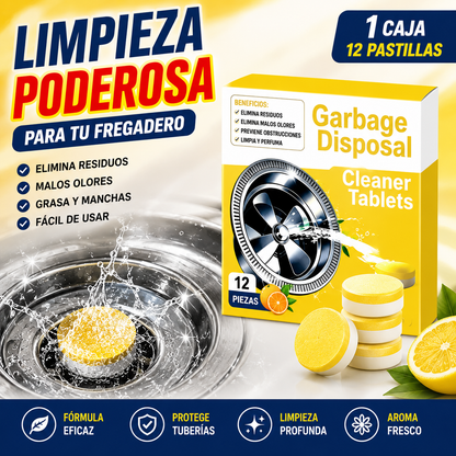 🔥【Juego de 12 piezas】🧼💦Pastillas limpiadoras para eliminar residuos, olores y manchas en los fregaderos de cocina domésticos