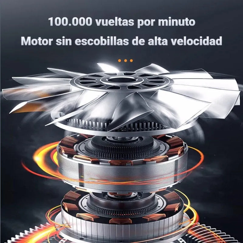Ventilador de alta velocidad, turbina portátil para soplar polvo en vehículos de nieve.