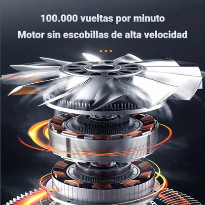 Ventilador de alta velocidad, turbina portátil para soplar polvo en vehículos de nieve.