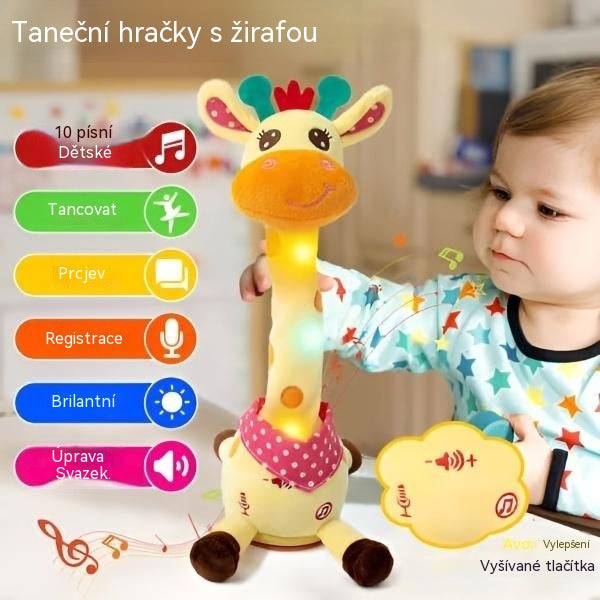 🦒👼Interaktivní plyšová žirafa, 🎵roztomilý malý společník, který si s vámi bude zpívat.