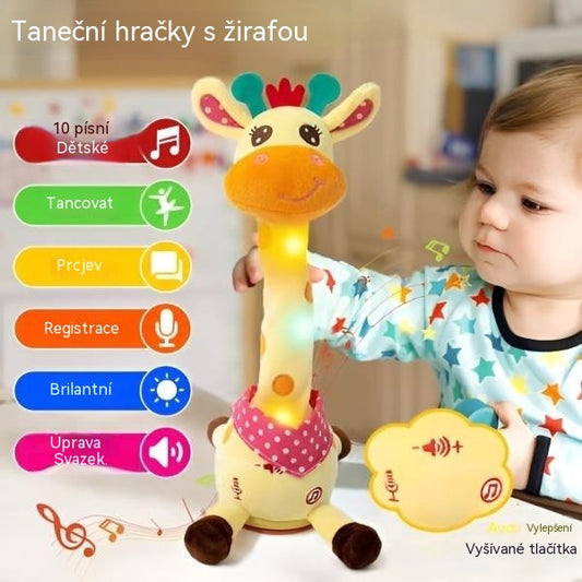 🦒👼Interaktivní plyšová žirafa, 🎵roztomilý malý společník, který si s vámi bude zpívat.