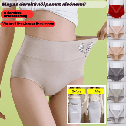 🔥【8 darabos kiszerelés】[40-85kg]💟Antibakteriális pamut, nyomot nem hagyó bugyi