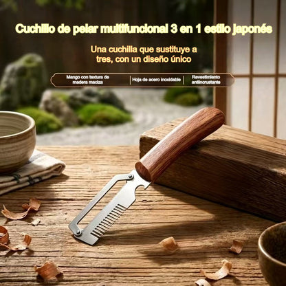 Compra 1, llévate 1 gratis Pelador de cocina multifuncional 3 en 1: ¡Pela, corta y abre botellas!