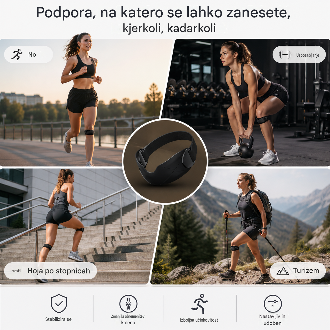 4 za samo 22 € 🏃‍♀️ Športna opornica za koleno 👉 Vaša kolena potrebujejo počitek. Ta opornica za koleno vam nudi dovolj časa za počitek.