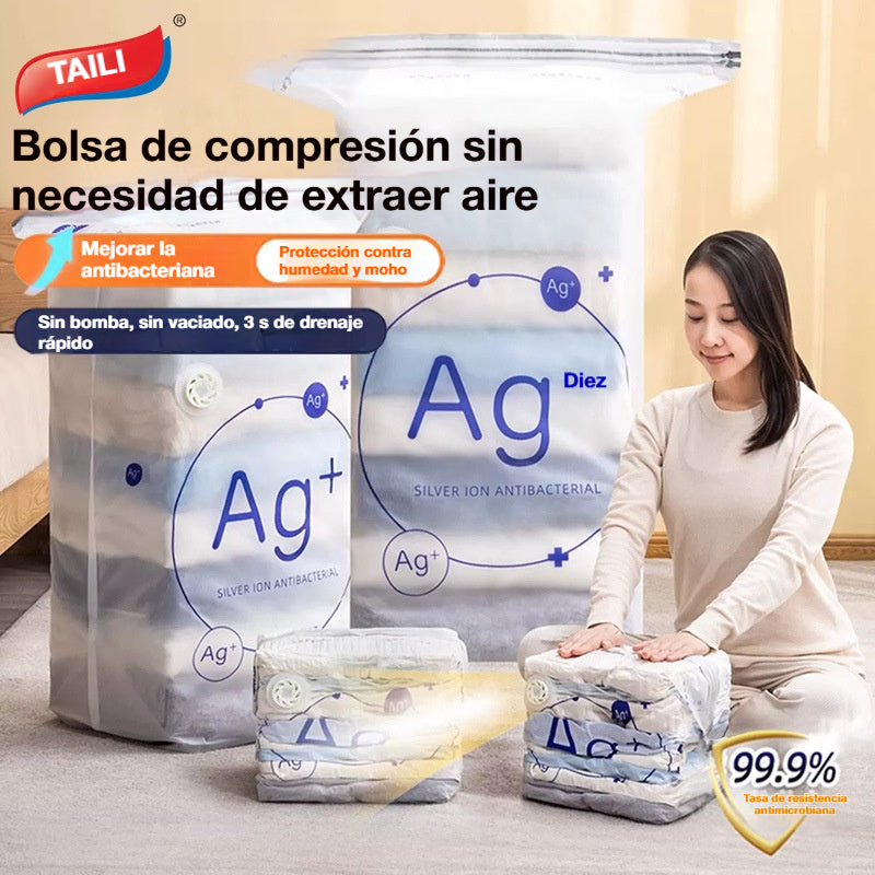 🧳 5 artículos por 27 euros 💨 Bolsa de almacenamiento al vacío grande y compresible: no requiere bomba, es a prueba de fugas e ideal para ahorrar espacio en maletas y en casa ✈️