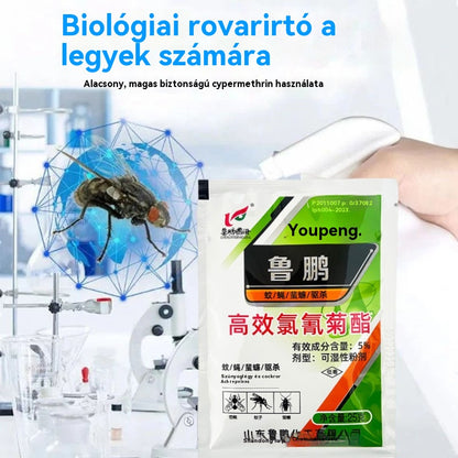 🦟【10 zsák】A leghatékonyabb, nagy hatékonyságú cipermetrin por állagú rovarirtó, gazdaságokban/otthonokban/kültéren is használható