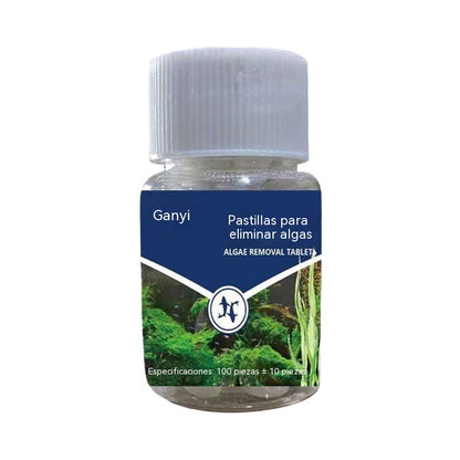 🔥【5 frascos - 500 tabletas】🐠🌿 Tabletas para el control de algas en acuarios: adecuadas para agua verde, algas negras, algas marrones, musgo y algas verdes.