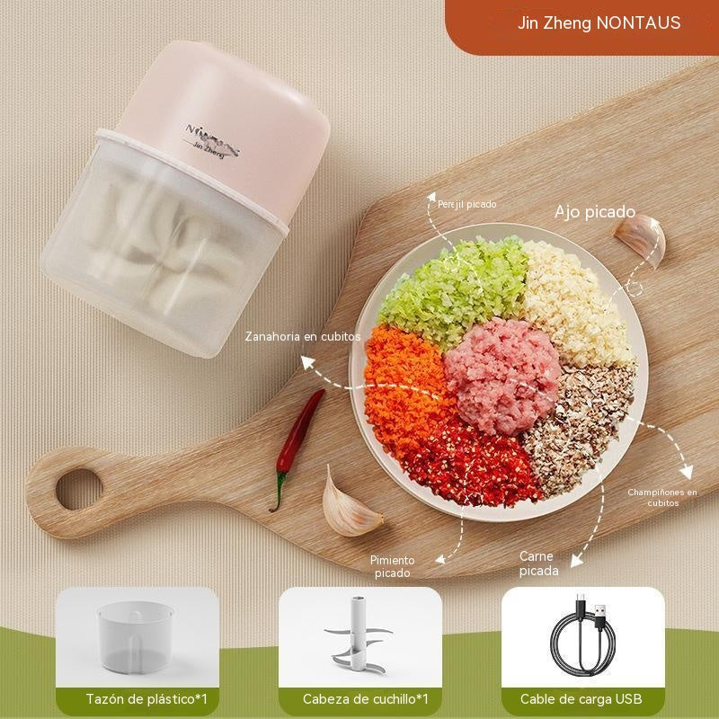 🧅🌶️Mini Picadora Eléctrica de Alimentos Eficiente e Inalámbrica