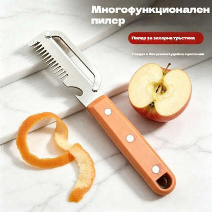 Купете 1, вземете 1 безплатно (2 артикула)  Многофункционална кухненска белачка 3 в 1: Бели, реже и отваря бутилки!