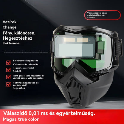 🔥😎Teljesen automatikus hegesztősisak cserélhető lámpával, fejre szerelhető, védőálarc hegesztőknek