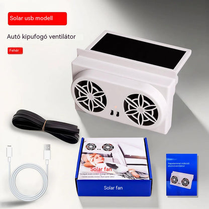 50% KEDVEZMÉNY🌀Napenergiás autós ventilátor