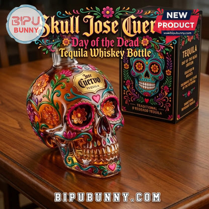 🔥🍷Limitált kiadású Day of the Dead tequila üveg🎁