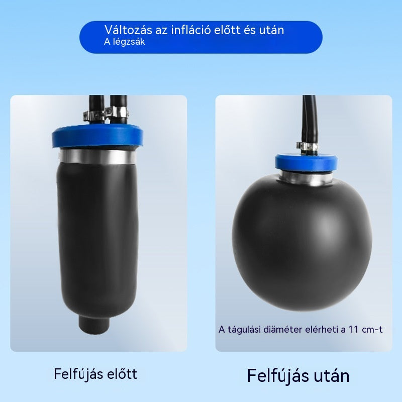 🔧 50% KEDVEZMÉNY KORLÁTOZOTT IDEIG! ✨ Füst adapter felfújható légzsákhoz – Univerzális, Tartós, Kézi Pumpával ⚙️