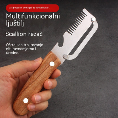Kupi 1 dobij 1 besplatno (2 artikla)  Višenamjenska kuhinjska gulilica 3 u 1: Gulite, režite i otvarajte boce!