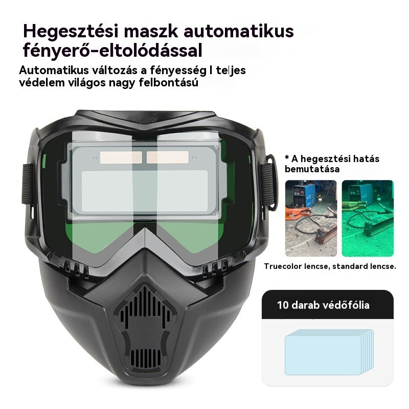 🔥😎Teljesen automatikus hegesztősisak cserélhető lámpával, fejre szerelhető, védőálarc hegesztőknek