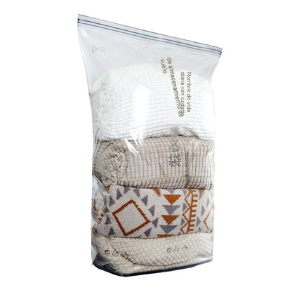 🧳【Juego de 5 piezas】💨 Bolsa de almacenamiento al vacío grande y compresible: no requiere bomba, es a prueba de fugas e ideal para ahorrar espacio en maletas y en casa ✈️