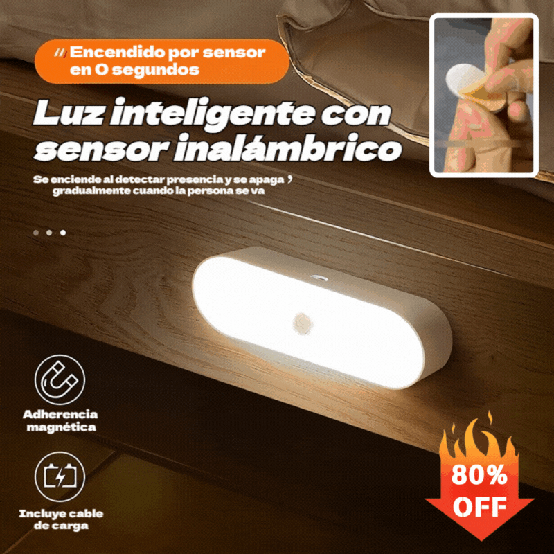 🔥【Compre 1 y llévese 1 gratis】🏡💡Luz LED inteligente con sensor de presencia, fácil de cargar y práctica.
