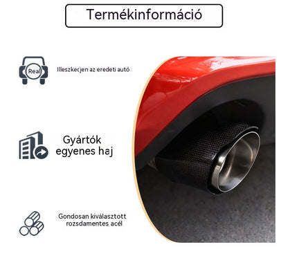 🚗🚗Karbonszálas kipufogócső LED-del.