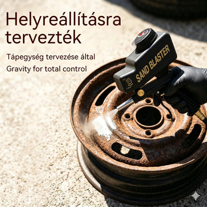 🔫✨ Hordozható gravitációs homokszóró pisztoly – rozsda eltávolításához, maratáshoz és sorjátlanításhoz