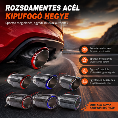 🚗🚗Karbonszálas kipufogócső LED-del.