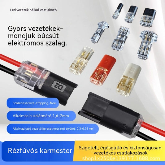 🥳2026 Legkelendőbb Terméke🥳⏰ 【50/100 Darab】Kétvezetékes Csatlakozó Zárható Csattal, 50% Kedvezmény! Biztonsági Zárható Csat, Csúszásgátló⚡️