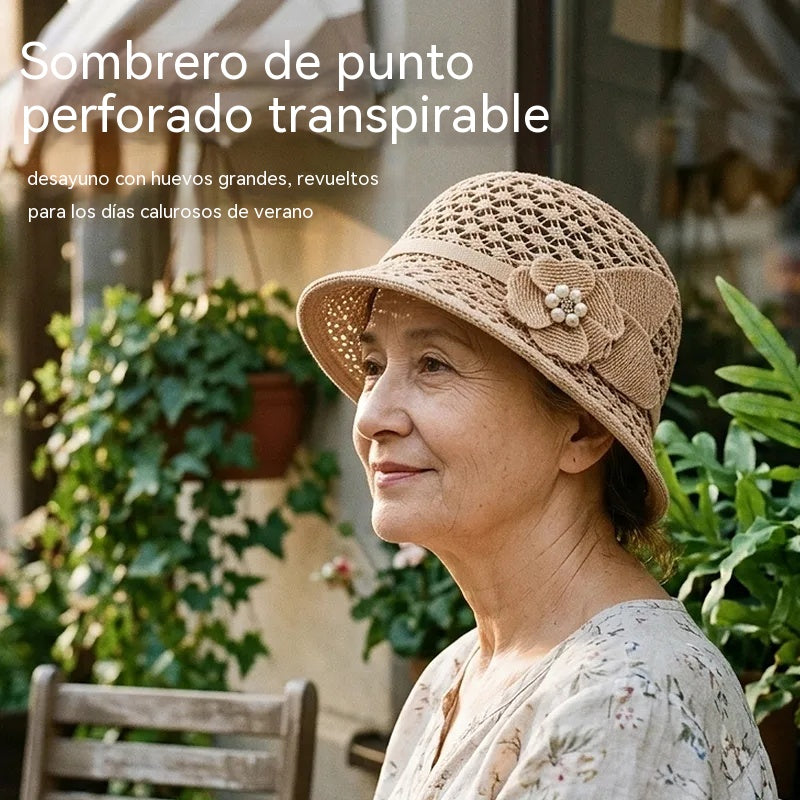 🔥Compra 1 y llévate 1 gratis👒Elegante sombrero de sol con diseño trenzado calado, ofrece una fuerte protección contra los rayos solares.