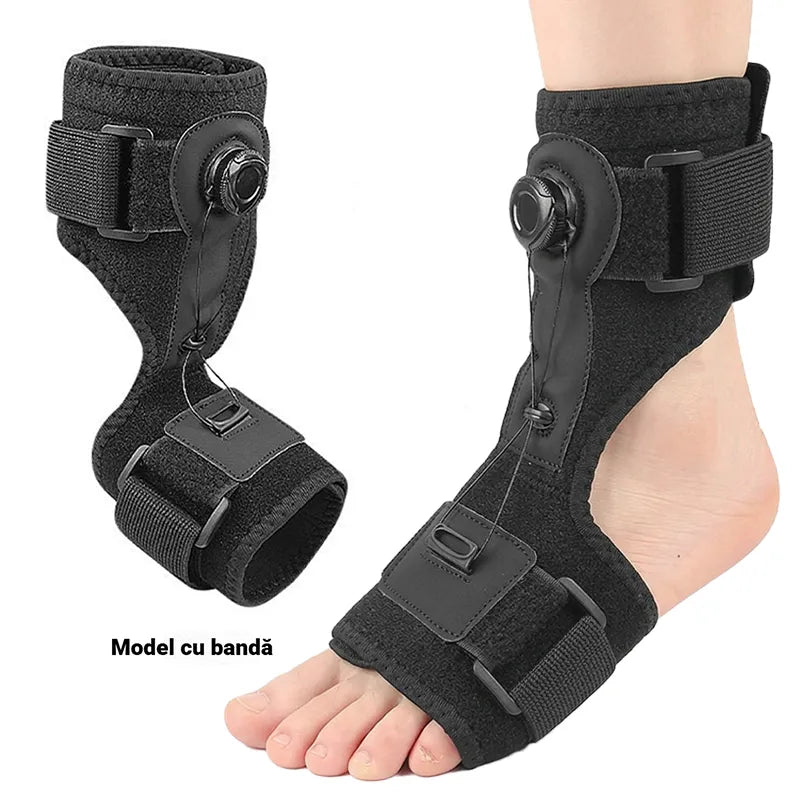 [Paquete de 2] Plantillas ortopédicas médicas para el tratamiento de la caída del pie y la fascitis plantar, con perilla de ajuste giratoria y soporte de aluminio, aptas para uso diurno y nocturno.