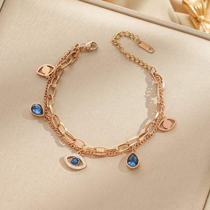 🔥【Compra 1 y llévate 1 gratis】👁Pulsera de plata de ley 925 con diseño de ojo turco y temática veraniega