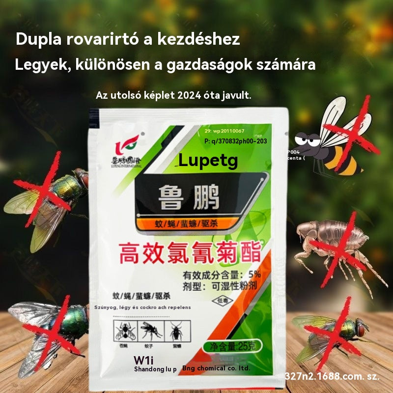 🦟【10 zsák】A leghatékonyabb, nagy hatékonyságú cipermetrin por állagú rovarirtó, gazdaságokban/otthonokban/kültéren is használható