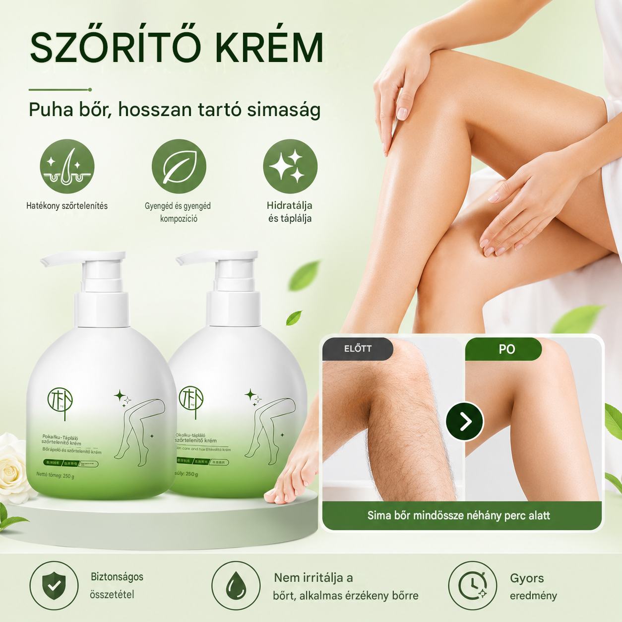 ✨Gyengéd és bőrbarát szőrtelenítő készlet | Korlátozott ideig érvényes ajánlat🎁